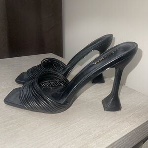 Fashion Nova Black Strappy Heels